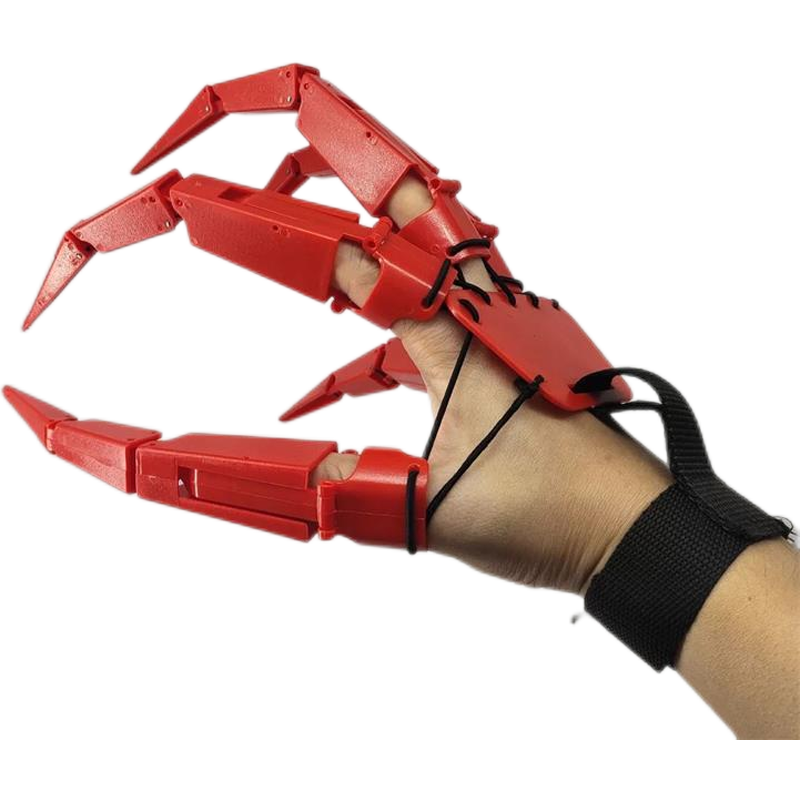 TEEK - Dragon  Movable Joint Hand Claw COSTUME theteekdotcom Red Paws-Left Hand  