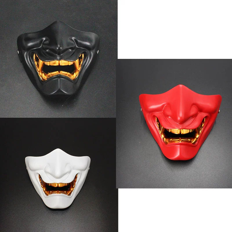 TEEK - Japanese Cosplay Half Face Warrior Mask COSTUME theteekdotcom Trumpet - random color  