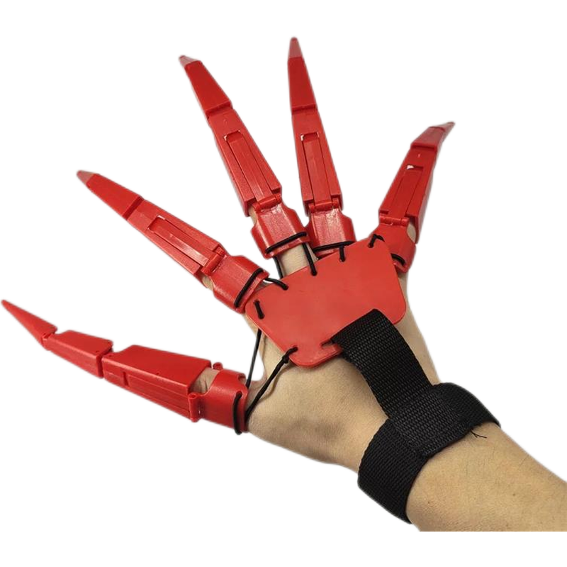 TEEK - Dragon  Movable Joint Hand Claw COSTUME theteekdotcom Red Paws-Right  