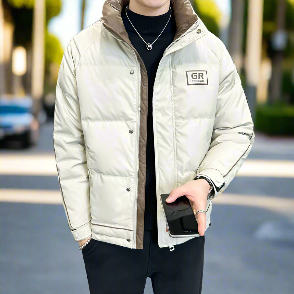 TEEK - Mens High Collar Zipper Puffy Jacket JACKET TEEK 1TFY