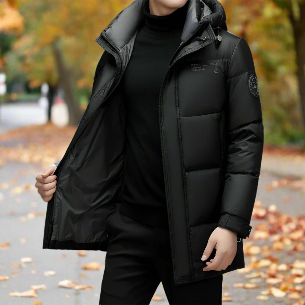 TEEK - Mens Hooded Zipper Puffy Pocketed Coat COAT TEEK 1TFY