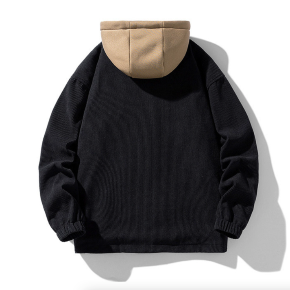 TEEK - Mens Layered Look Hooded Corduroy Fake Fur Lined Jacket JACKET TEEK 1TFY