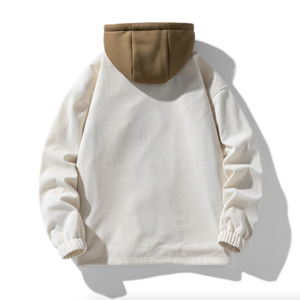 TEEK - Mens Layered Look Hooded Corduroy Fake Fur Lined Jacket JACKET TEEK 1TFY