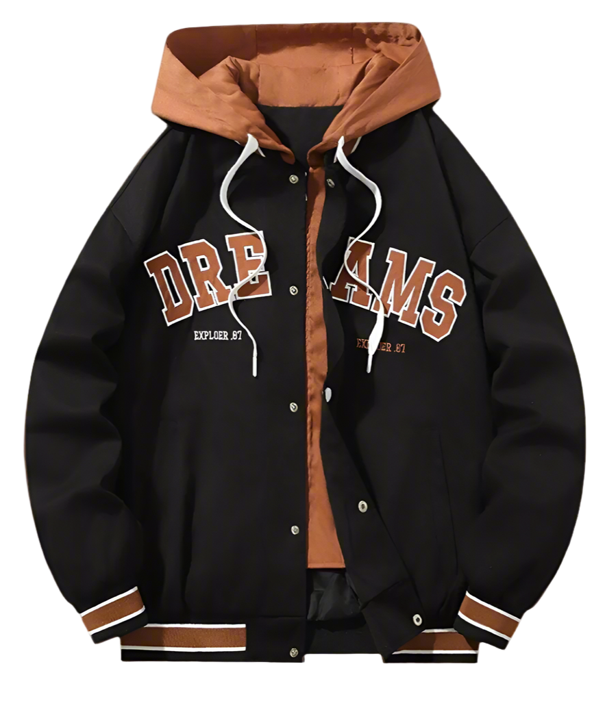 TEEK - Mens Layered Style Baseball Hooded Jacket JACKET TEEK 1TFY