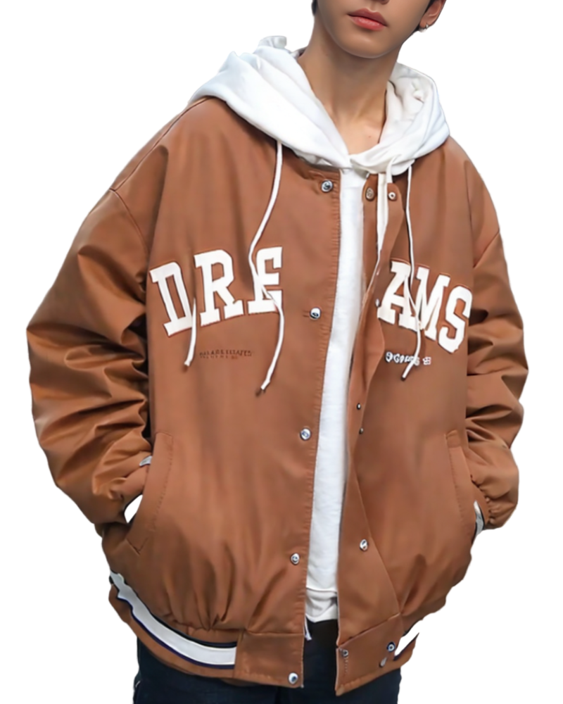 TEEK - Mens Layered Style Baseball Hooded Jacket JACKET TEEK 1TFY