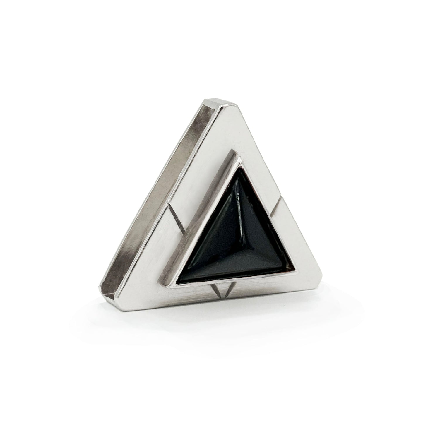 TEEK - Onyx Triangle Crystal Charm – Gold or Silver PET SUPPLIES TEEK DIP S SILVER COLOR