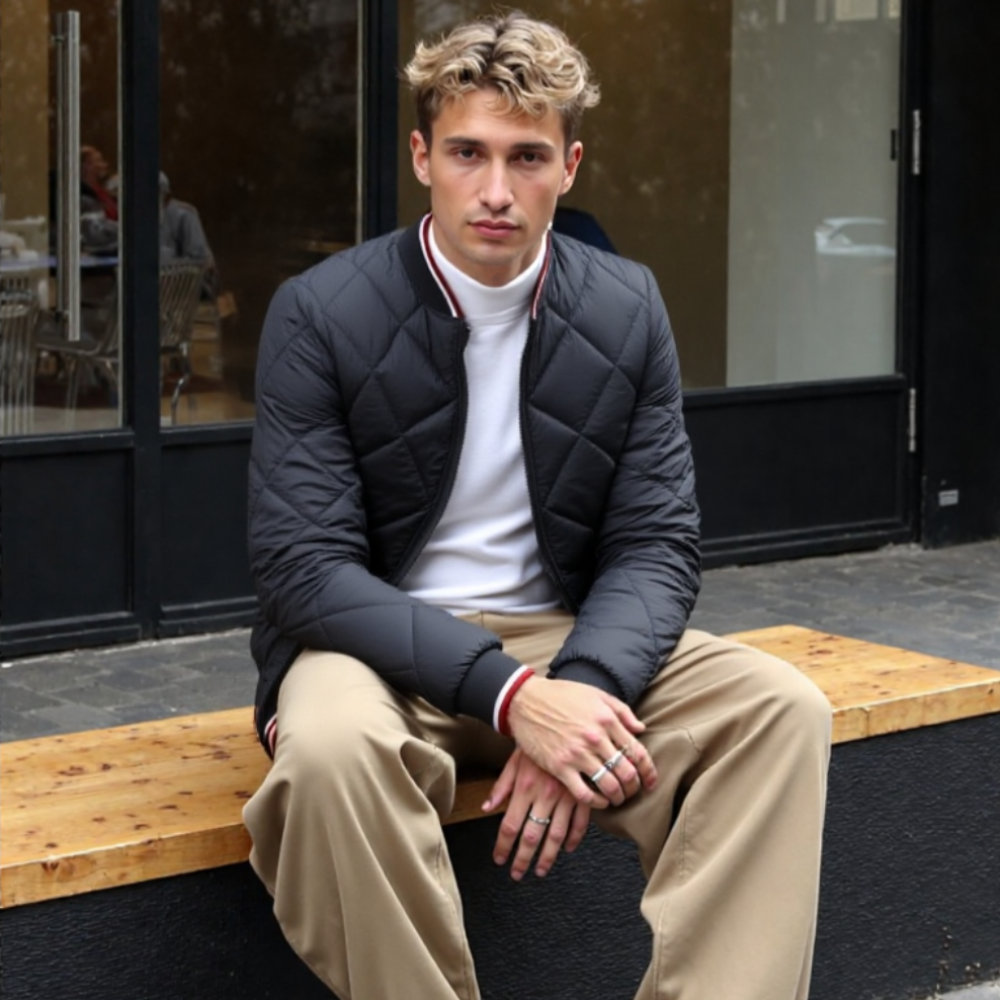 TEEK - Mens Quilted Bomber Jacket JACKET TEEK 1TFY Gray S