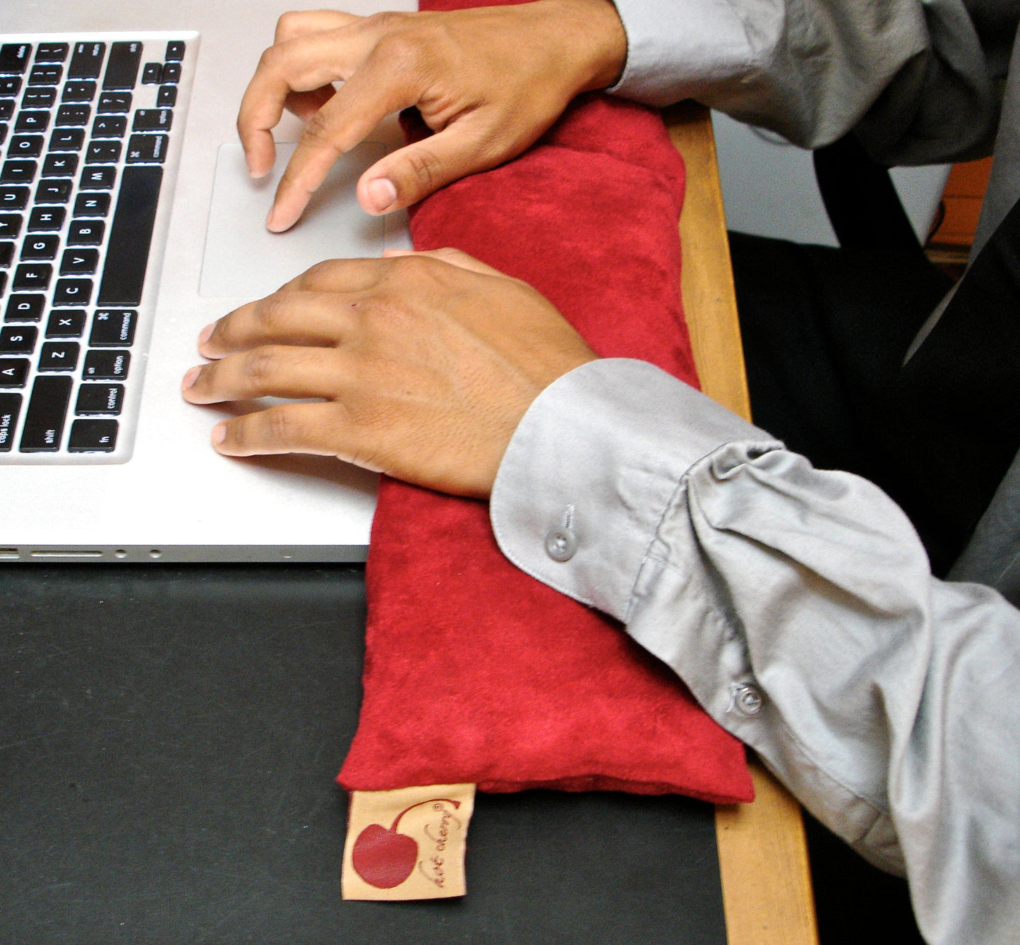 TEEK - Hot Cherry Neck Wrap in Plush Red Ultra-Suede PILLOW TEEK HCD