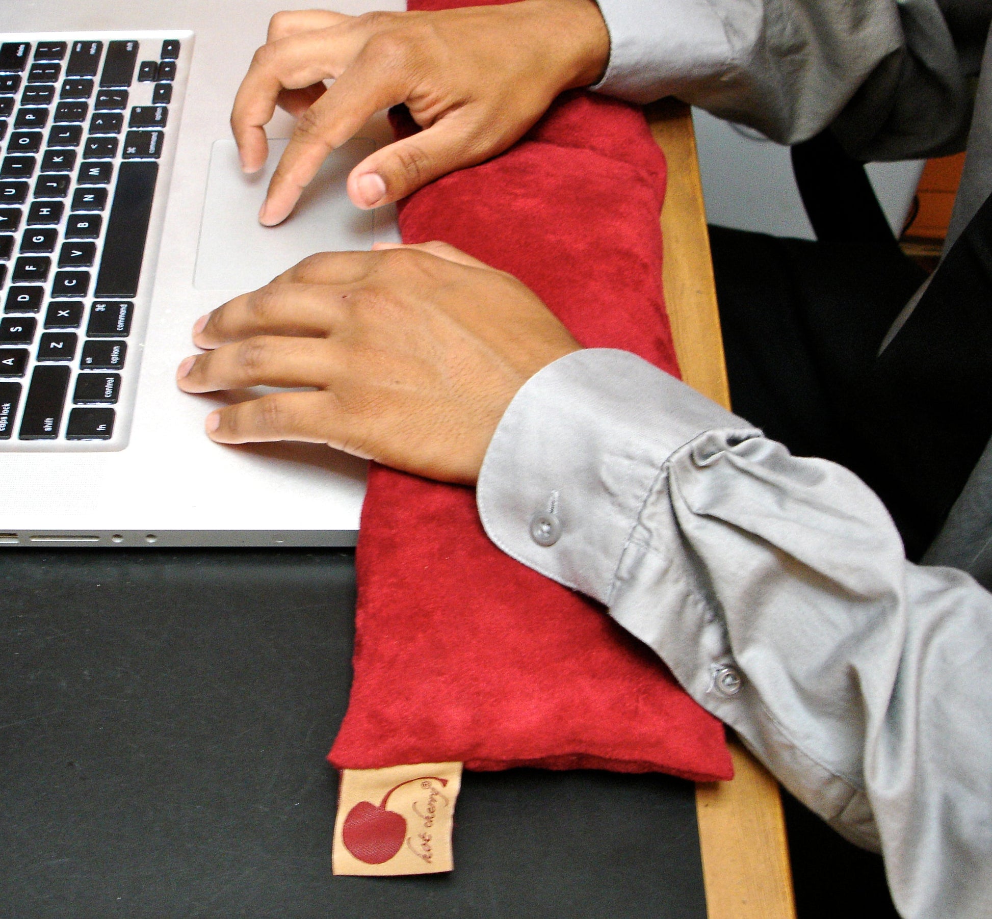 TEEK - Hot Cherry Neck Wrap in Plush Red Ultra-Suede PILLOW TEEK HCD