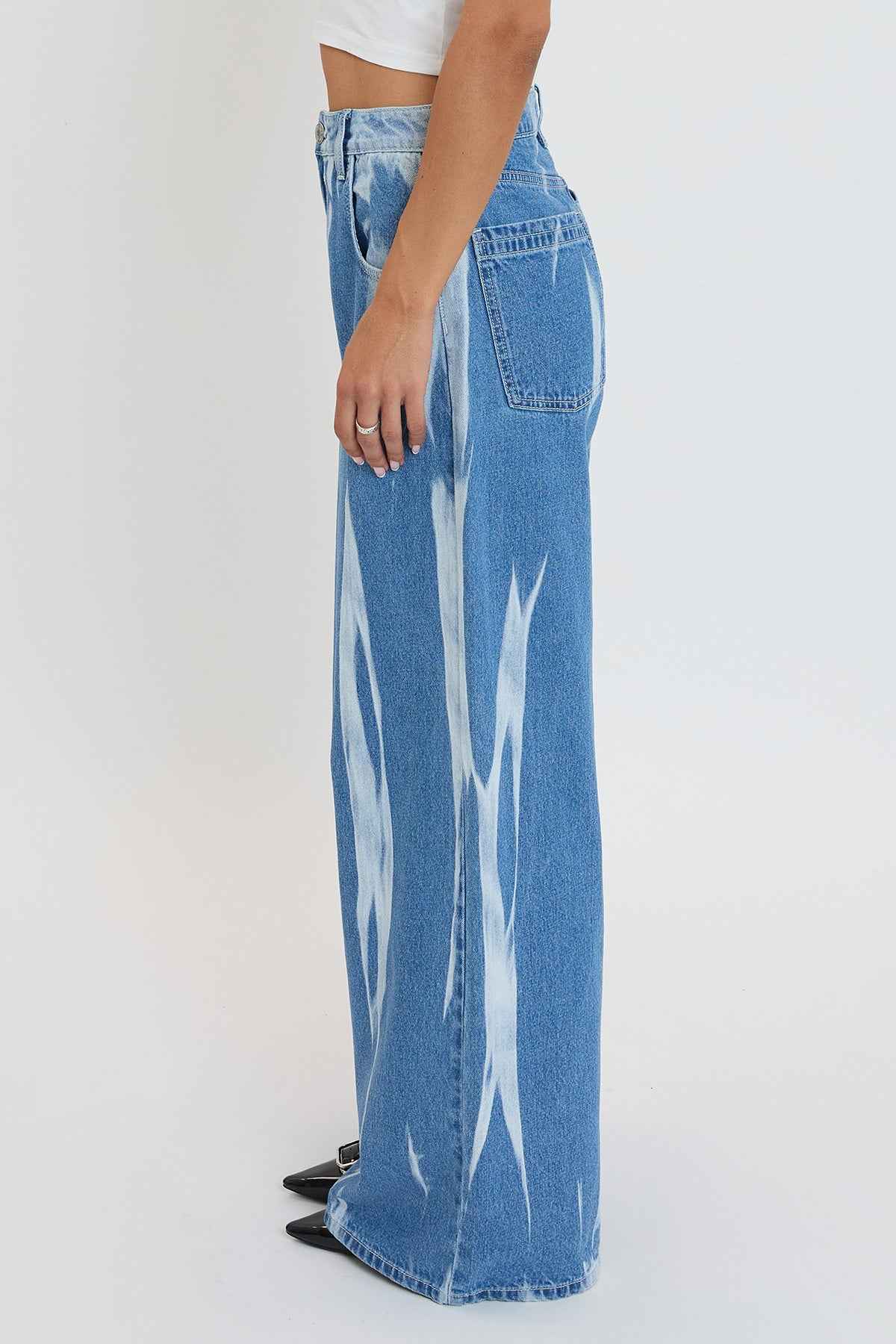 TEEK - Womens Wide Leg Billie Baggy Jeans JEANS TEEK YMJ