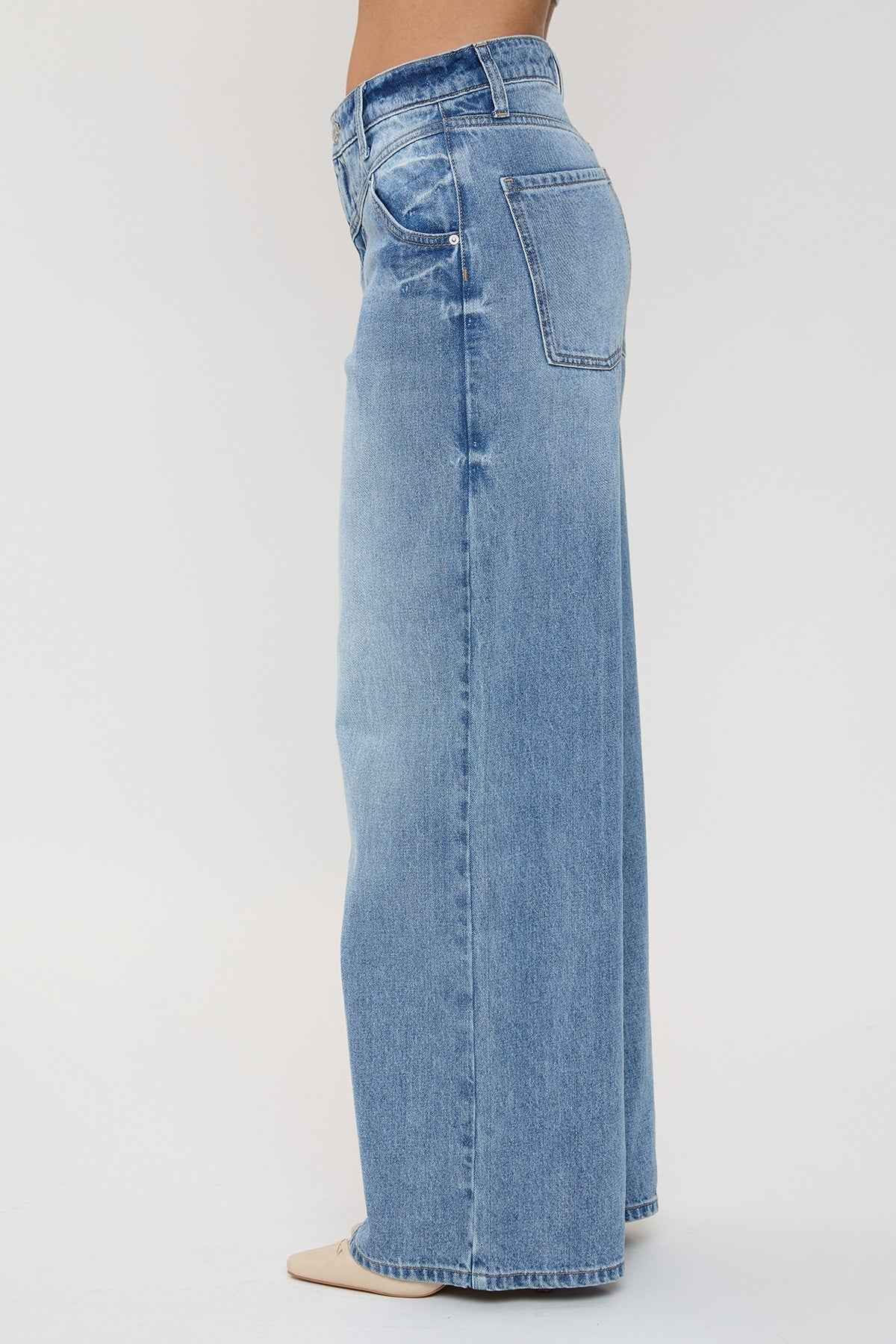 TEEK - Womens Relaxed Extra Baggy Wide Leg Jeans JEANS TEEK YMJ