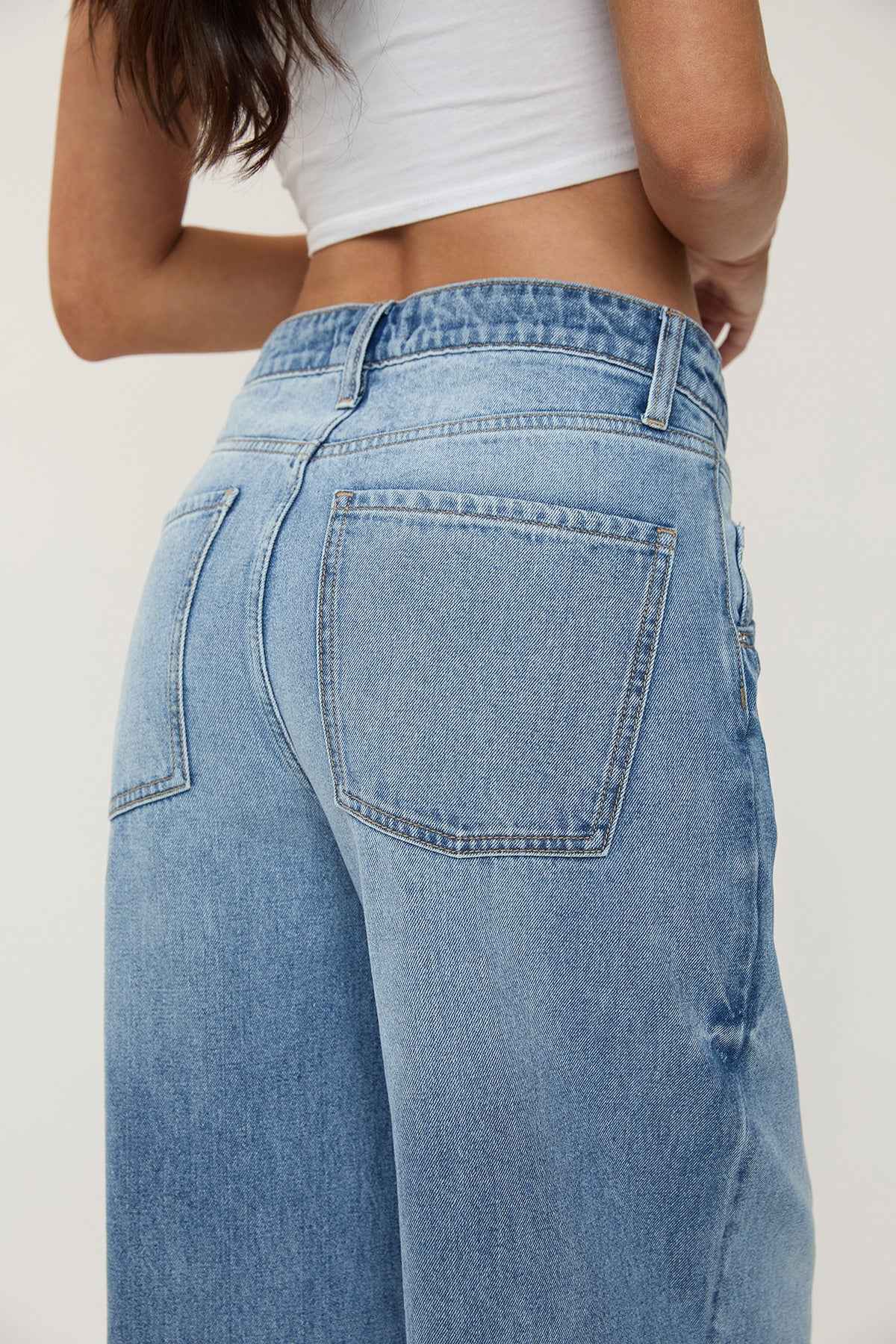 TEEK - Womens Relaxed Extra Baggy Wide Leg Jeans JEANS TEEK YMJ