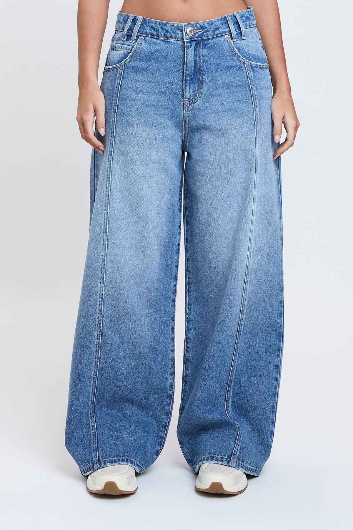 TEEK - Womens Relaxed Extra Baggy Wide Leg Jeans JEANS TEEK YMJ
