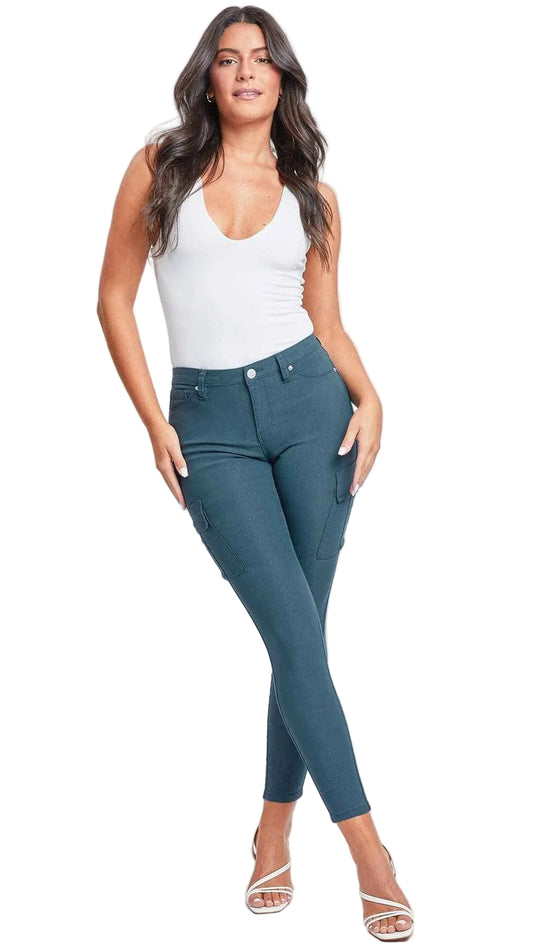 TEEK - Womens Hyperstretch Cargo Pants, Blue Steel JEANS TEEK YMJ Blue Steel S