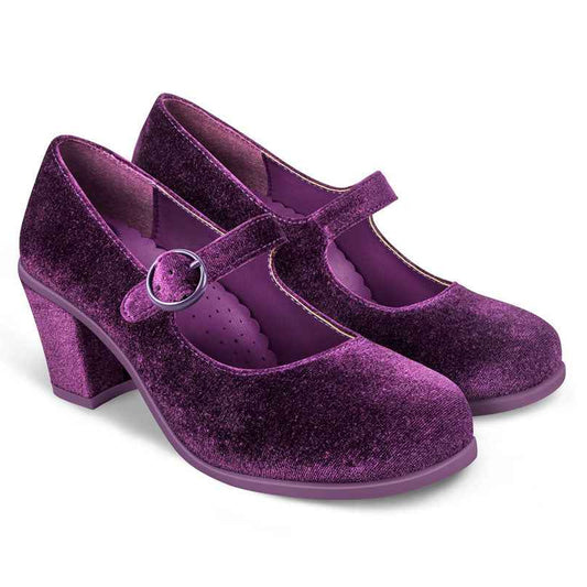 TEEK - Plum Elixir Womens Mary Jane Mid Heels SHOES TEEK HCD 35 HCD/ 5 US/ 9.05"
