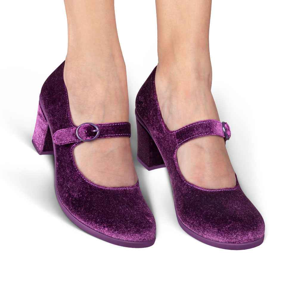 Plum Elixir Women's Mary Jane Mid Heels Mid Heels Hot Chocolate Design