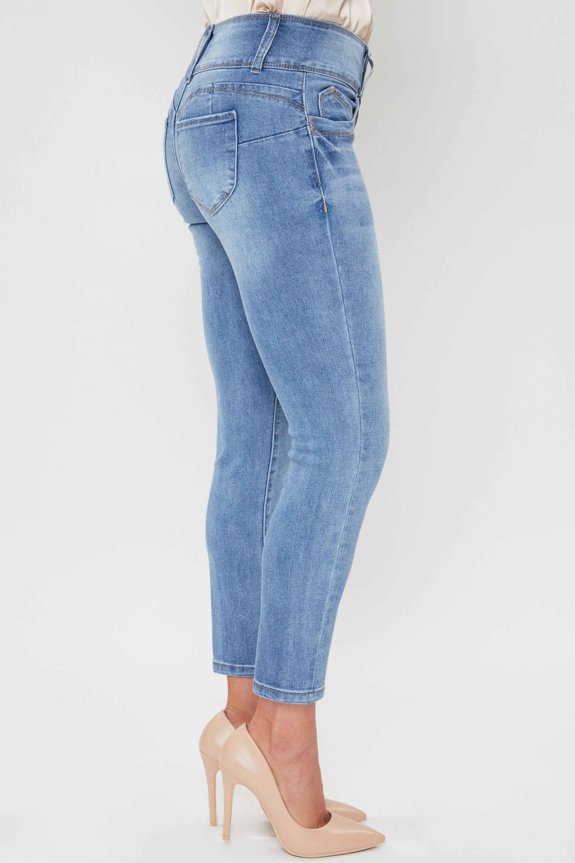 Women's Petite Skinny WannaBettaButt 3 Button Ankle Sustainable Jean