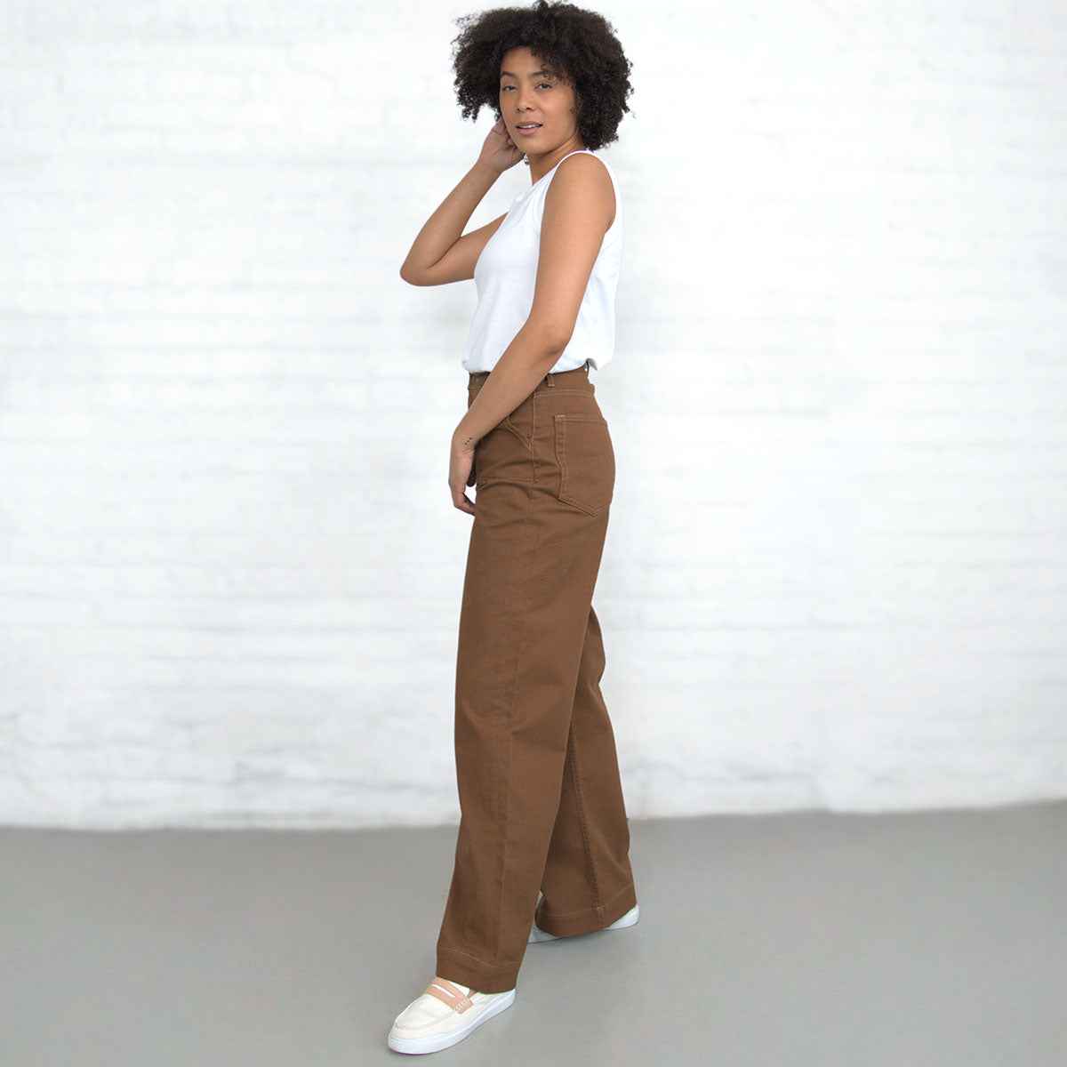 TEEK - Palazzo Pants - Brown PANTS TEEK DDA