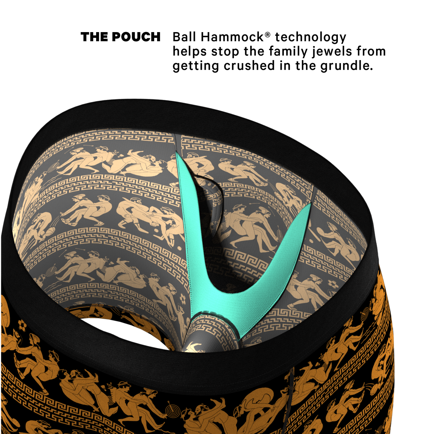 TEEK - The Ancient Twister | Ancient Vase Orgy Ball Hammock® Pouch Underwear With Fly UNDERWEAR TEEK SH