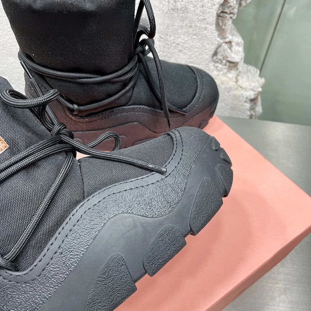 TEEK - Microfiber Leather Fleece Snow Boots SHOES theteekdotcom   