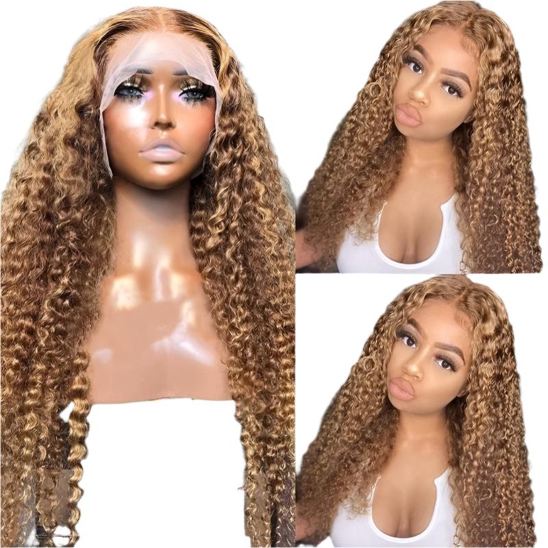 TEEK - Curly Drip Wig HAIR theteekdotcom Color Highlight 27 30inches 13x6 Frontal Wig 180