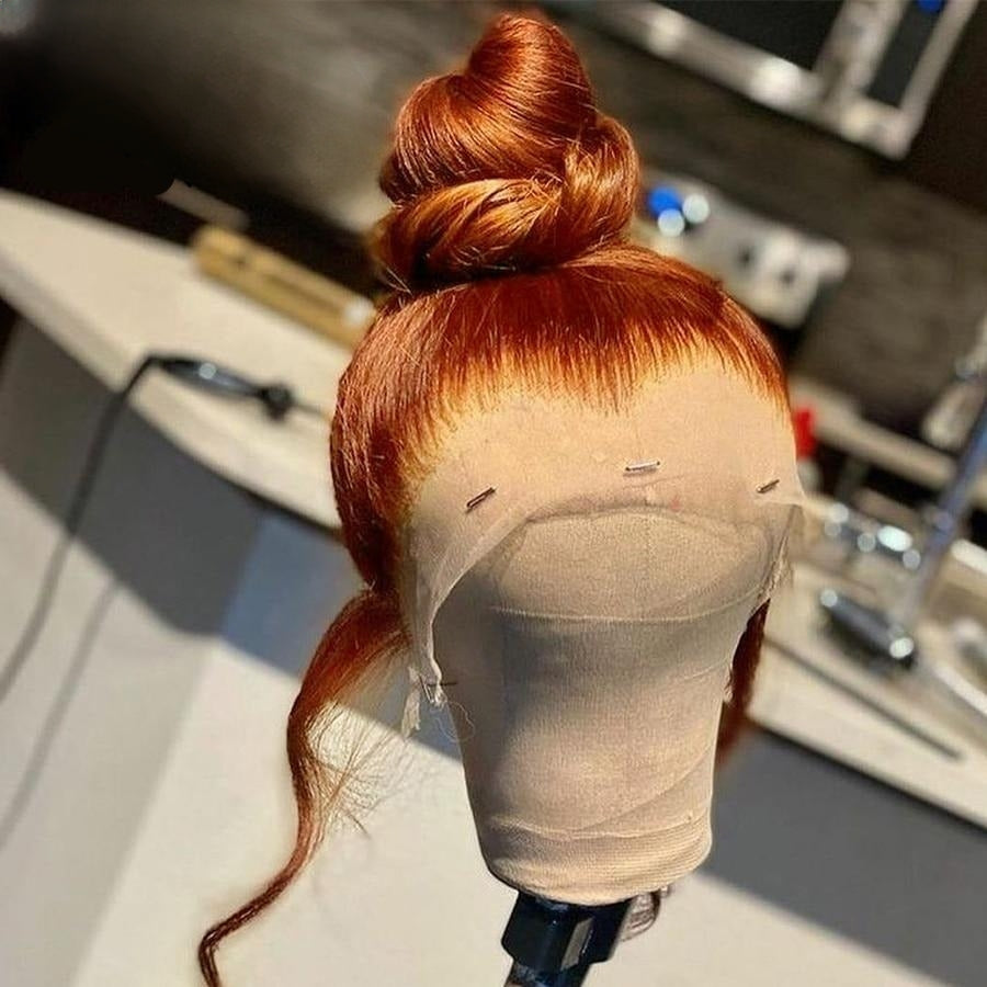 TEEK - Orange Ginger Plucked Brazilian 180% Lace Wig HAIR theteekdotcom   