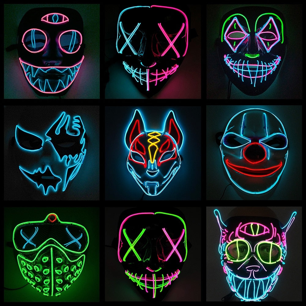 TEEK - Various LED Halloween Party Mask MASK theteekdotcom   