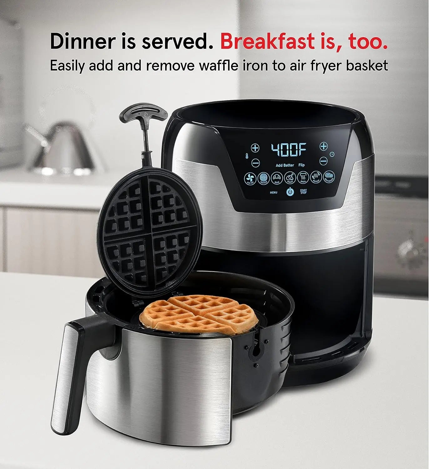 TEEK - 5Q Digital Air Fryer + Waffle Maker 2 in 1 HOME DECOR theteekdotcom   