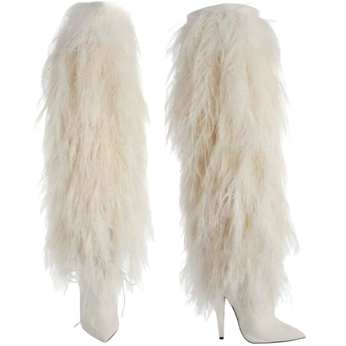 TEEK - Fluffy High Boots SHOES theteekdotcom