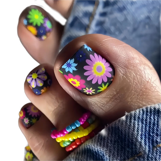 TEEK - 24pcs Short Square Colorful False Nail Set NAIL ART theteekdotcom 1505