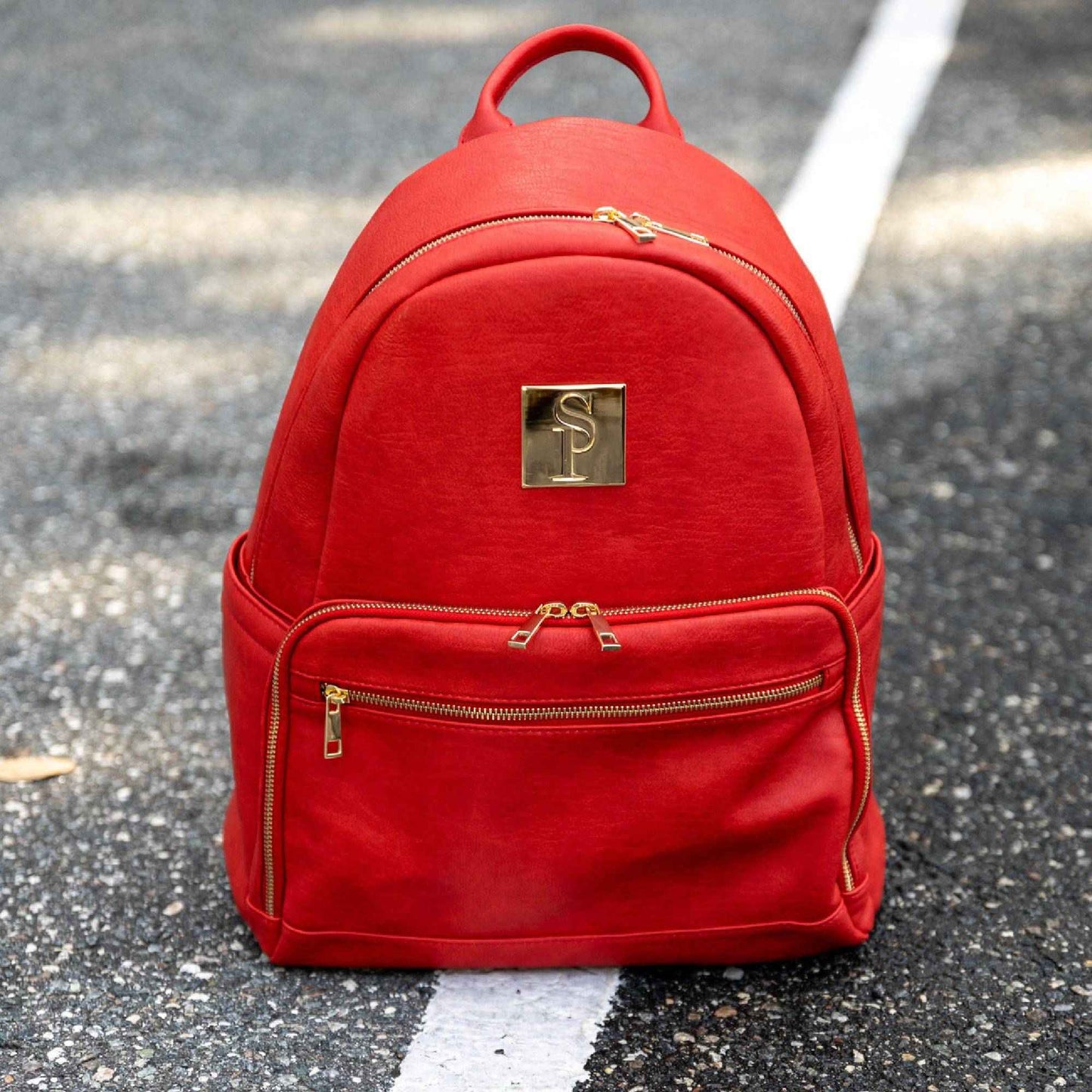TEEK - Red Leather Carrier Backpack BAG TEEK SP