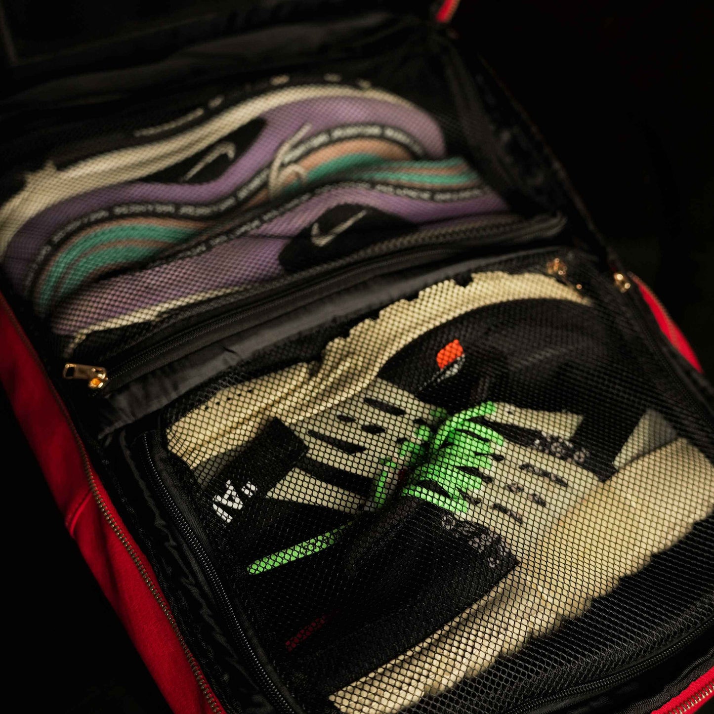 TEEK - Red Leather Commuter Backpack Bag BAG TEEK SP