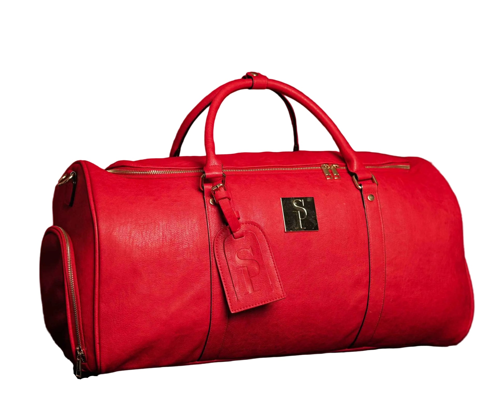 TEEK - Red Tumbled Leather Weekender Duffle Bag BAG TEEK SP