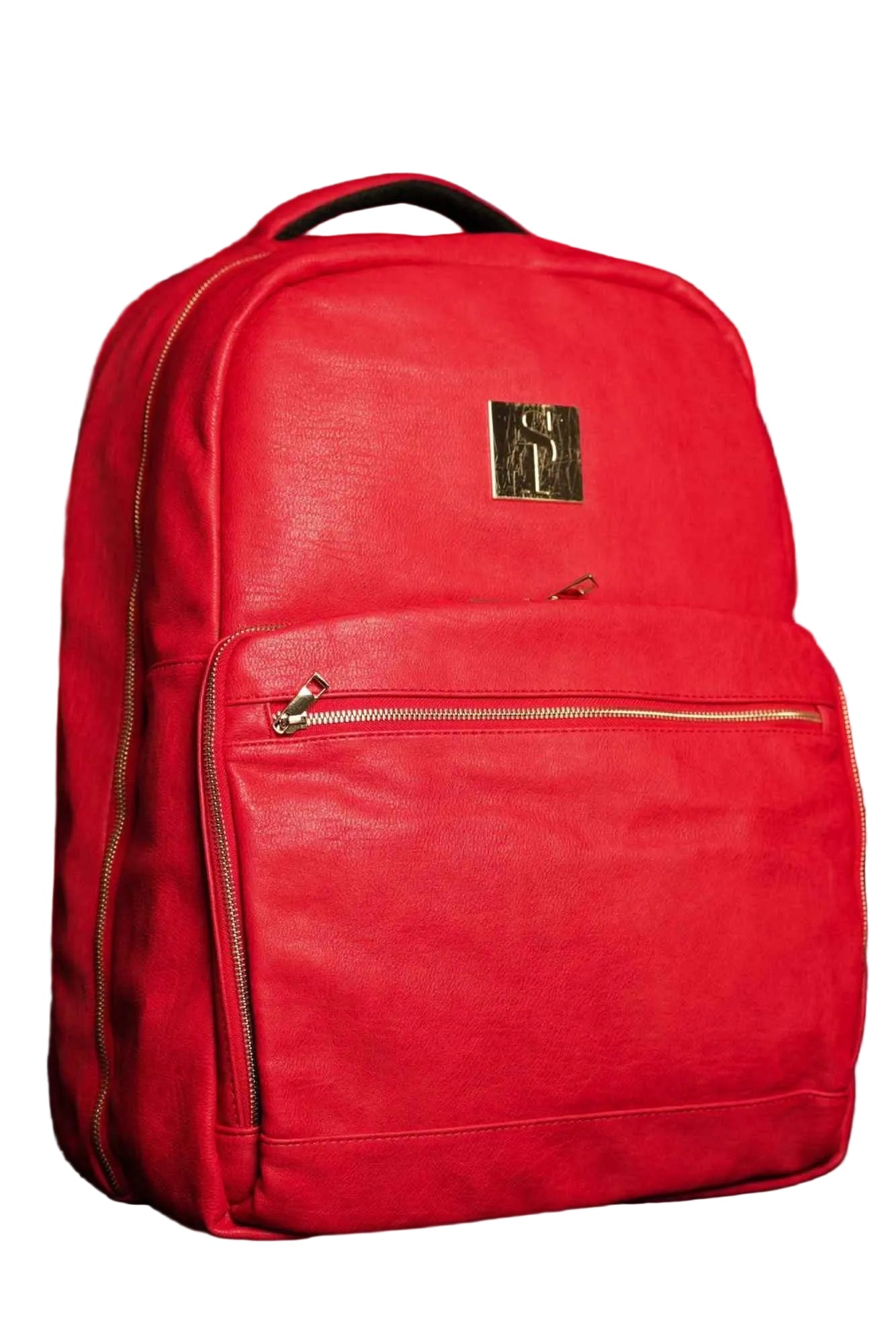 TEEK - Red Leather Commuter Backpack Bag BAG TEEK SP