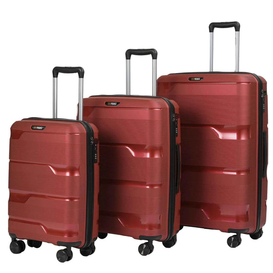 Red Hardcase Roller Luggage Set (28', 24' and 20')