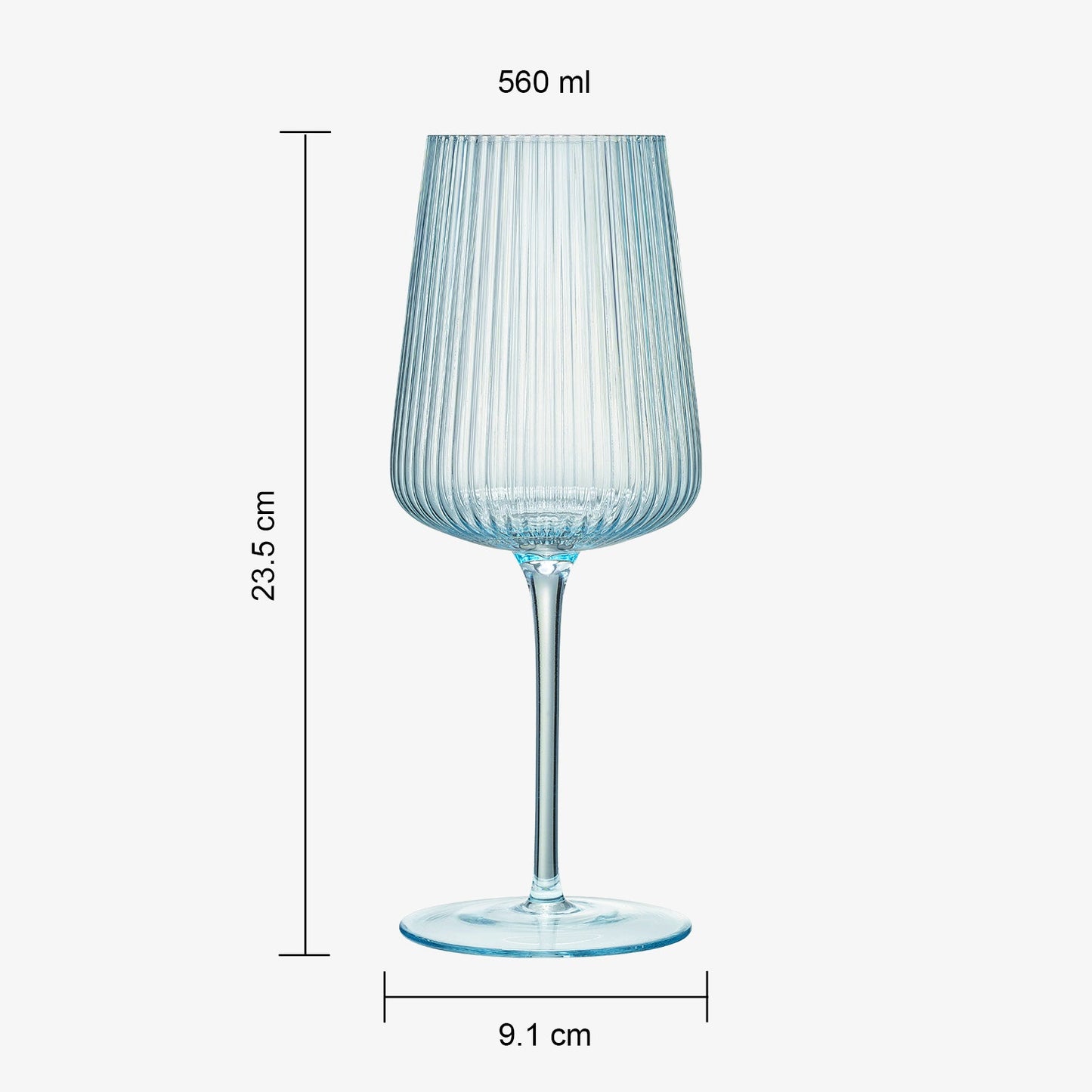 TEEK - Monet Ribbed Stemmed Wine Glassware Set HOME DECOR TEEK KS