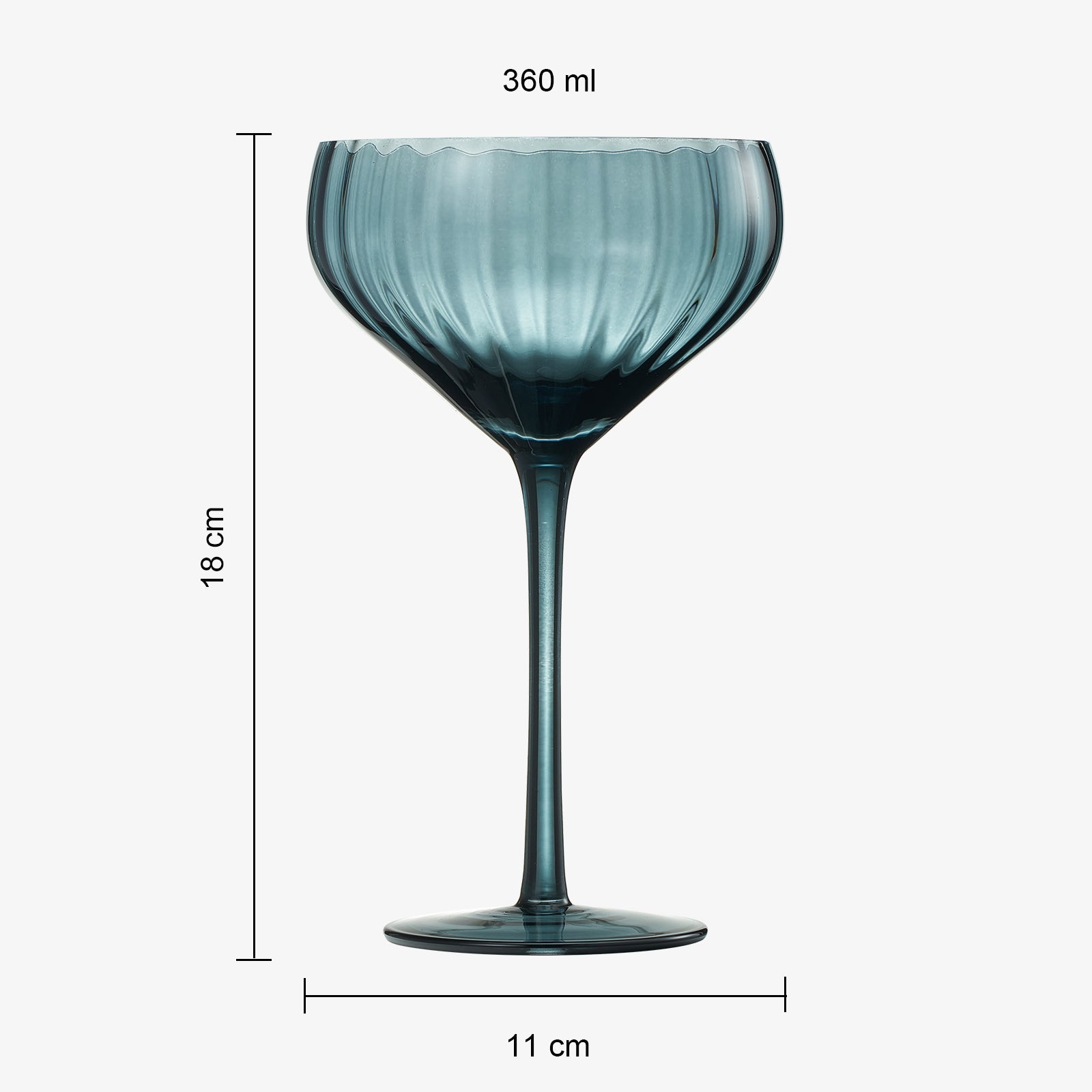 TEEK - Tonal Tulip Champagne Cocktail Glassware Set HOME DECOR TEEK KS