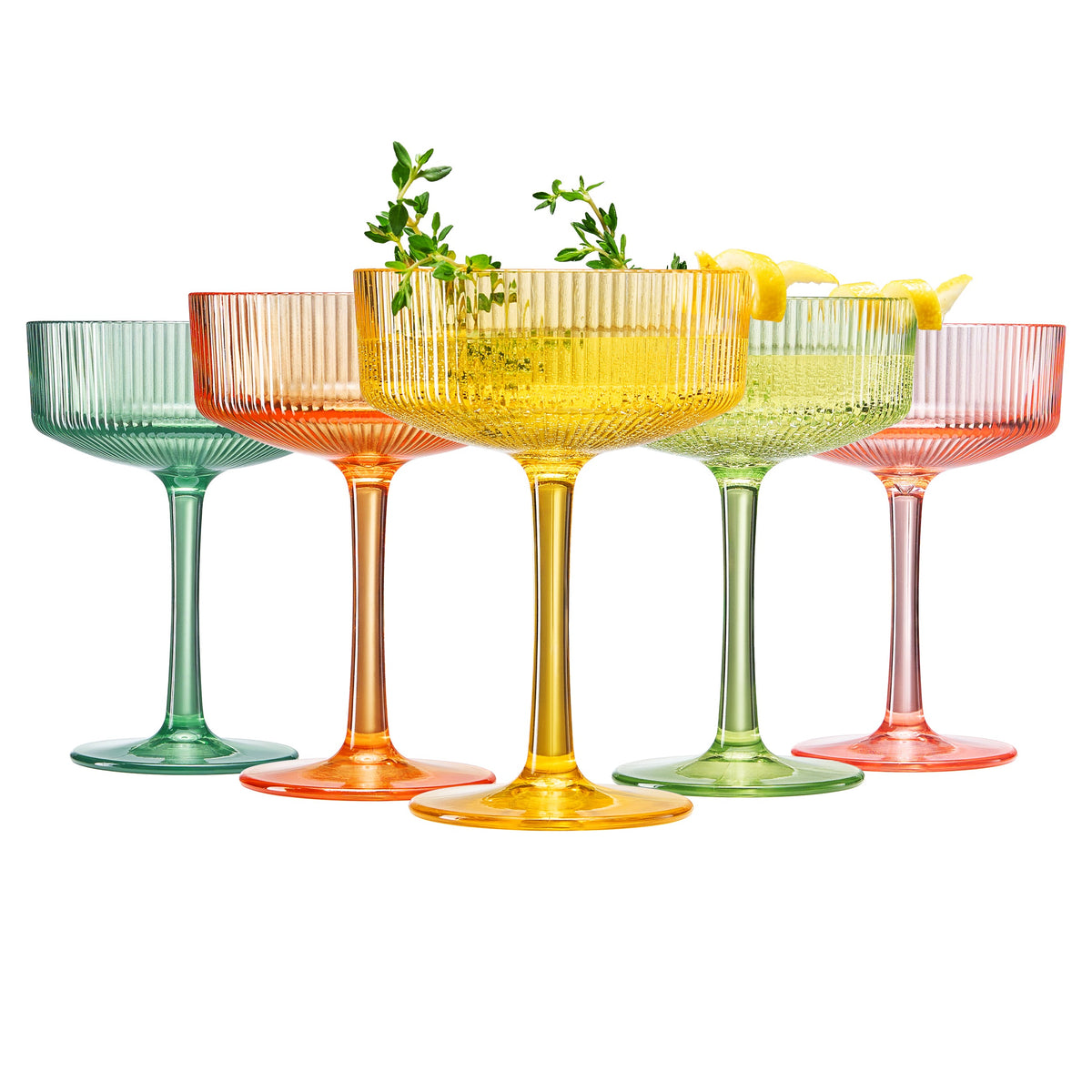 Spring Home Barware TEEK - Madrid Acrylic Champagne Coupe Cocktail Glassware Set - TEEK
