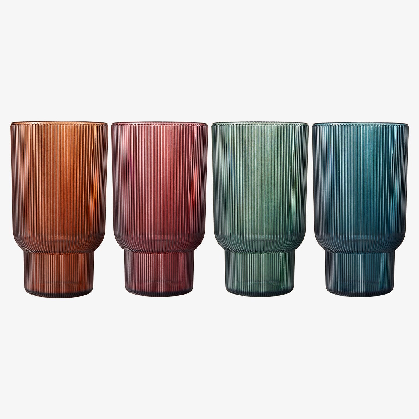 TEEK - Eze Acrylic Ribbed Highball GlasswareSet HOME DECOR TEEK KS