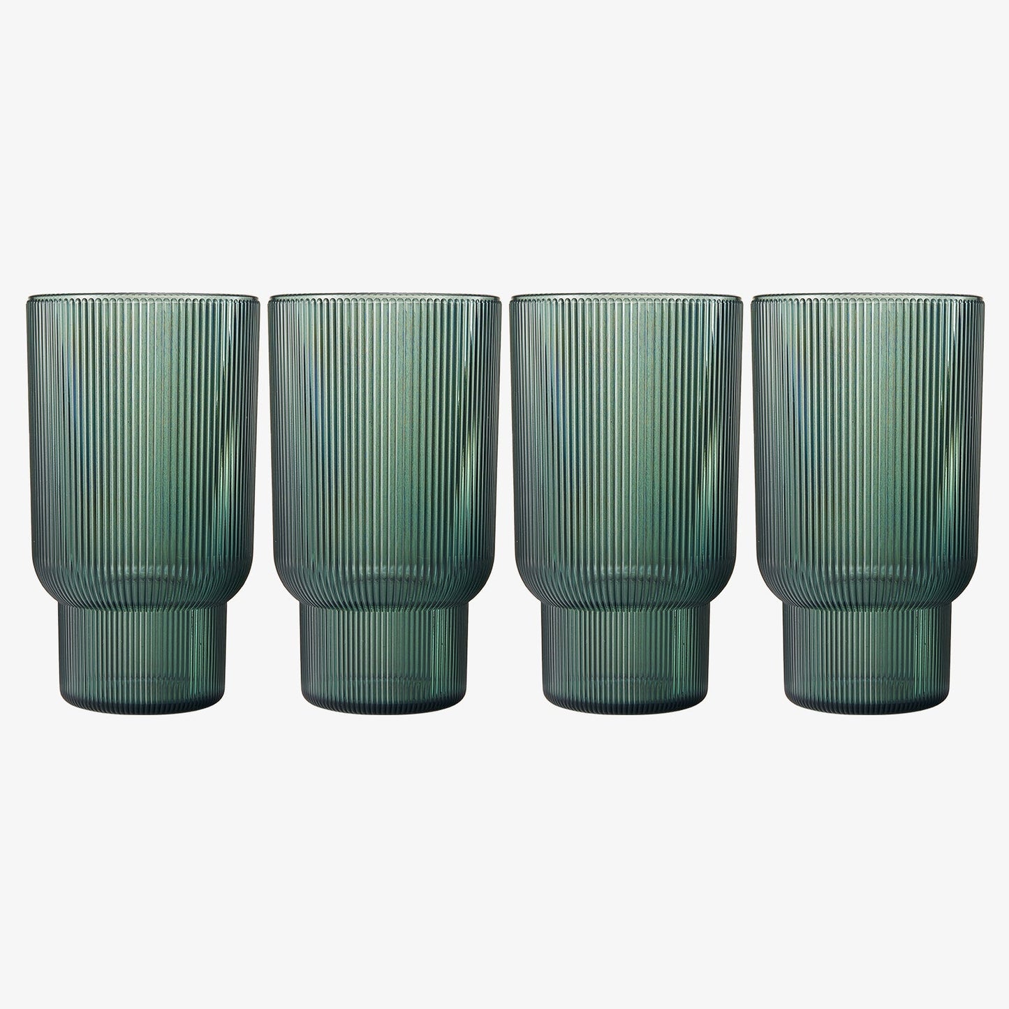 TEEK - Eze Acrylic Ribbed Highball Glassware Set HOME DECOR TEEK KS