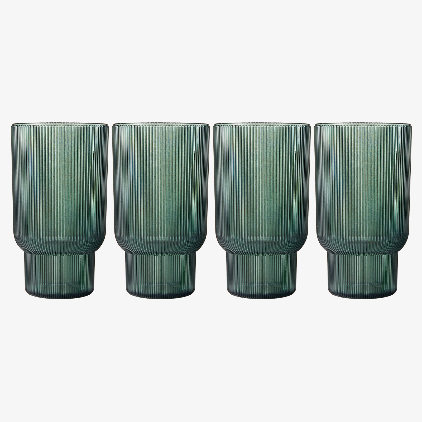 TEEK - Eze Acrylic Ribbed Highball Glassware Set HOME DECOR TEEK KS