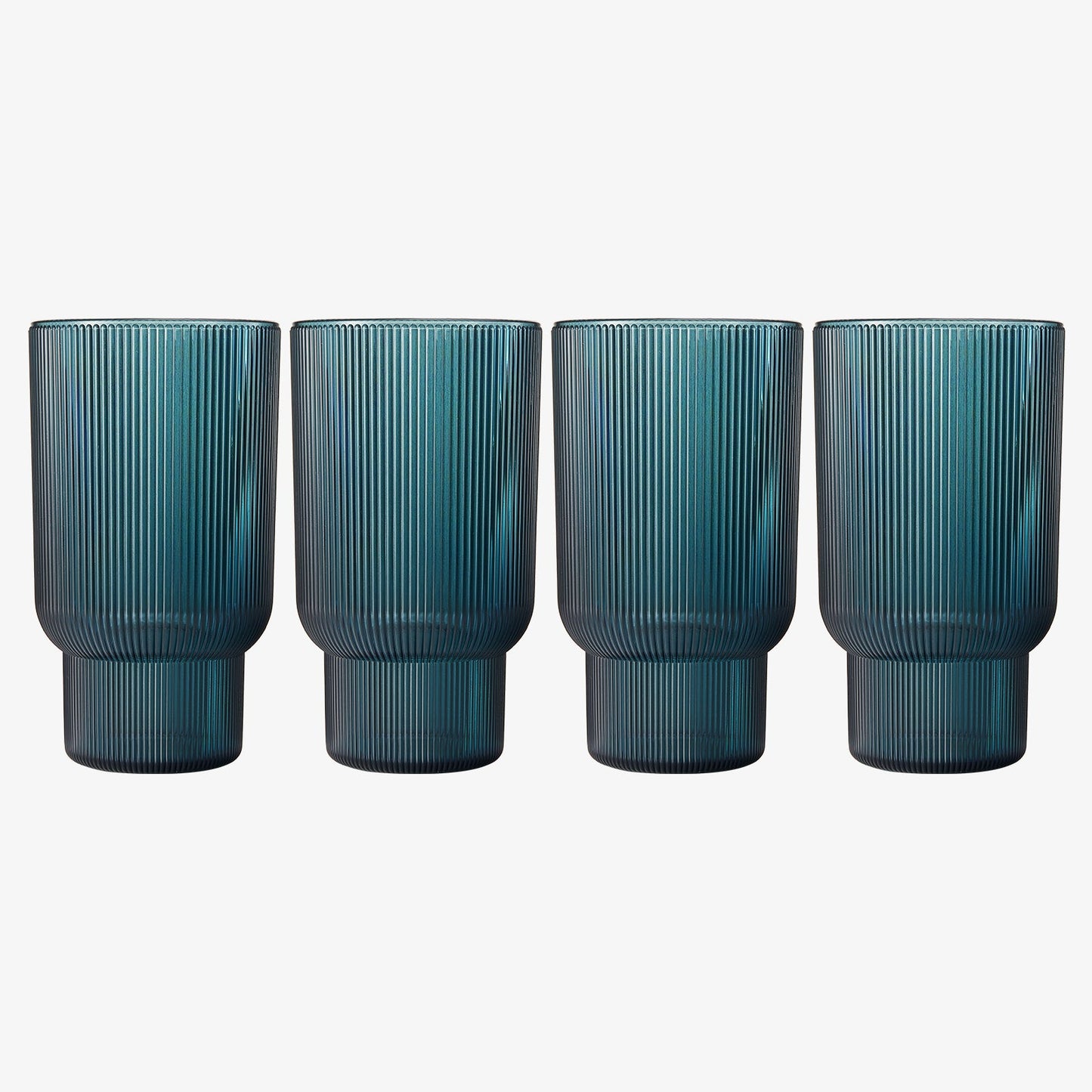 TEEK - Eze Acrylic Ribbed Highball Glassware Set HOME DECOR TEEK KS