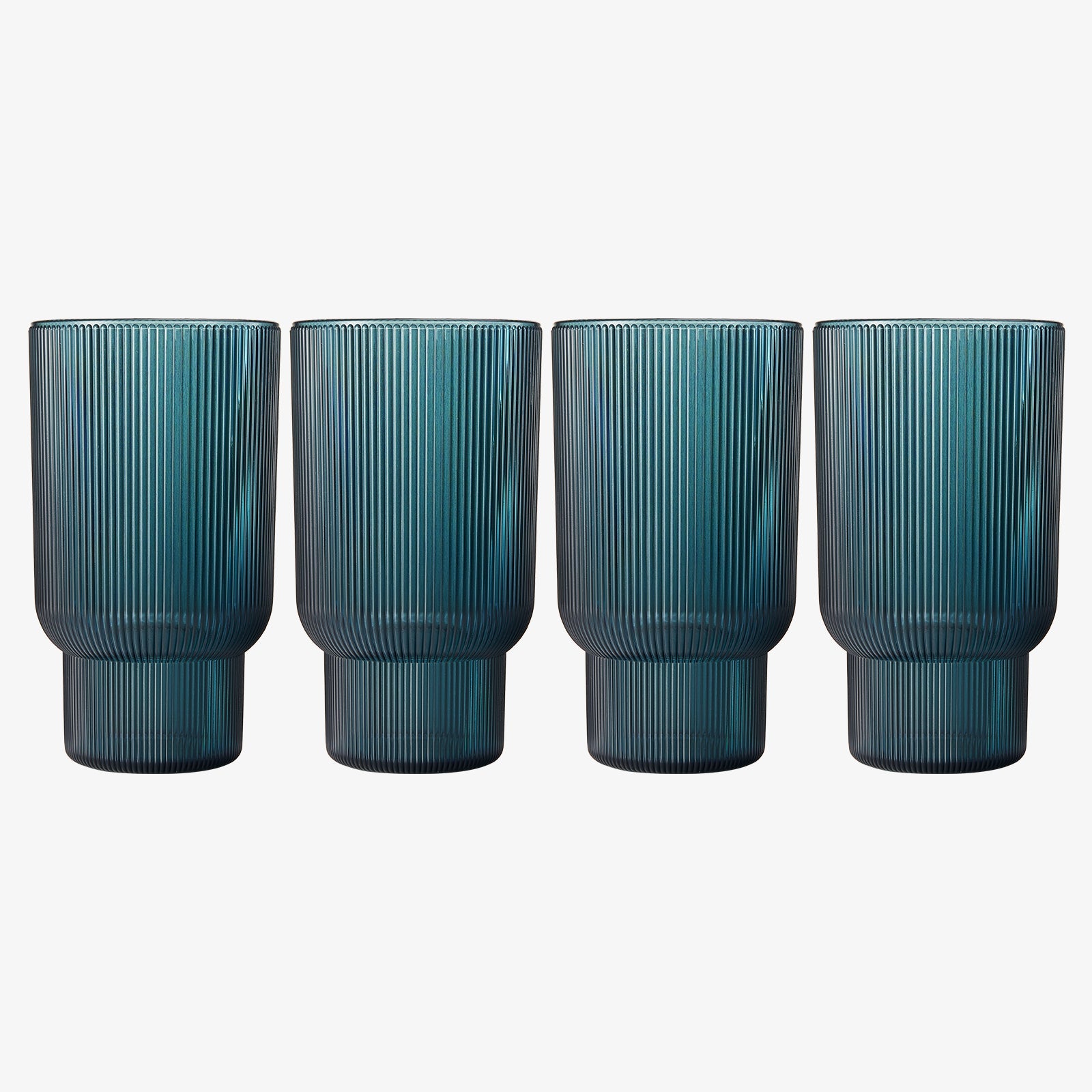 TEEK - Eze Acrylic Ribbed Highball Glassware Set HOME DECOR TEEK KS