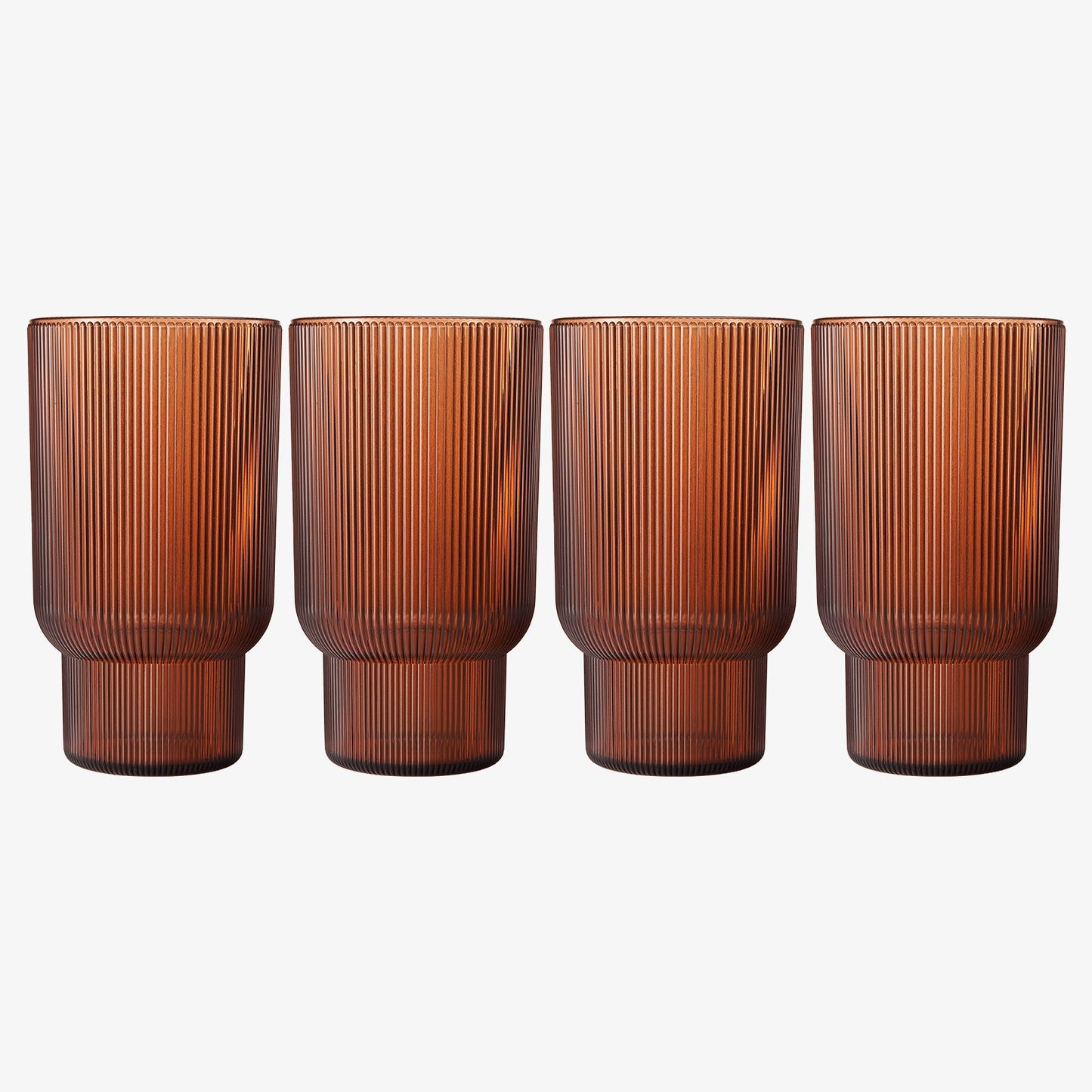 TEEK - Eze Acrylic Ribbed Highball Glassware Set HOME DECOR TEEK KS