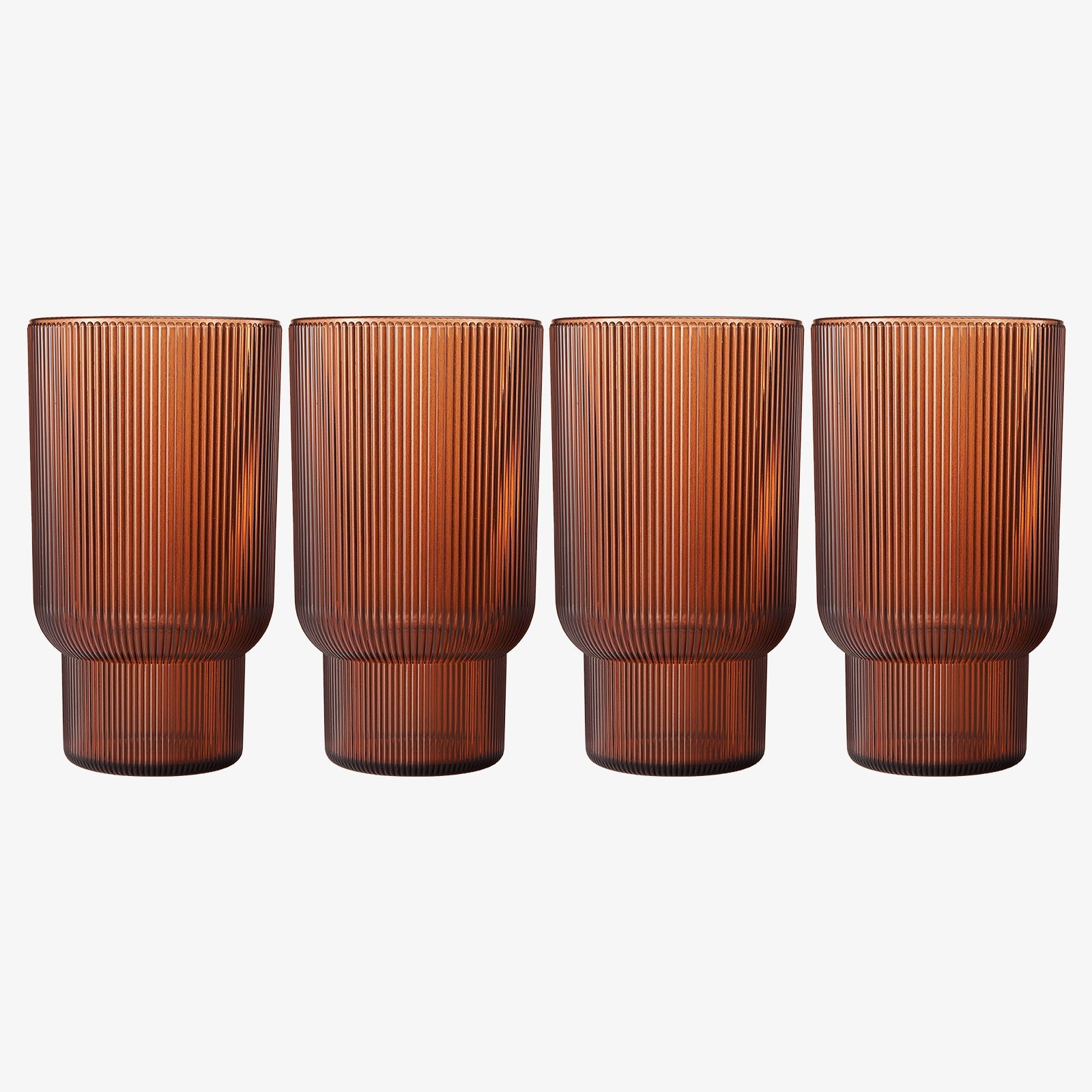 TEEK - Eze Acrylic Ribbed Highball Glassware Set HOME DECOR TEEK KS