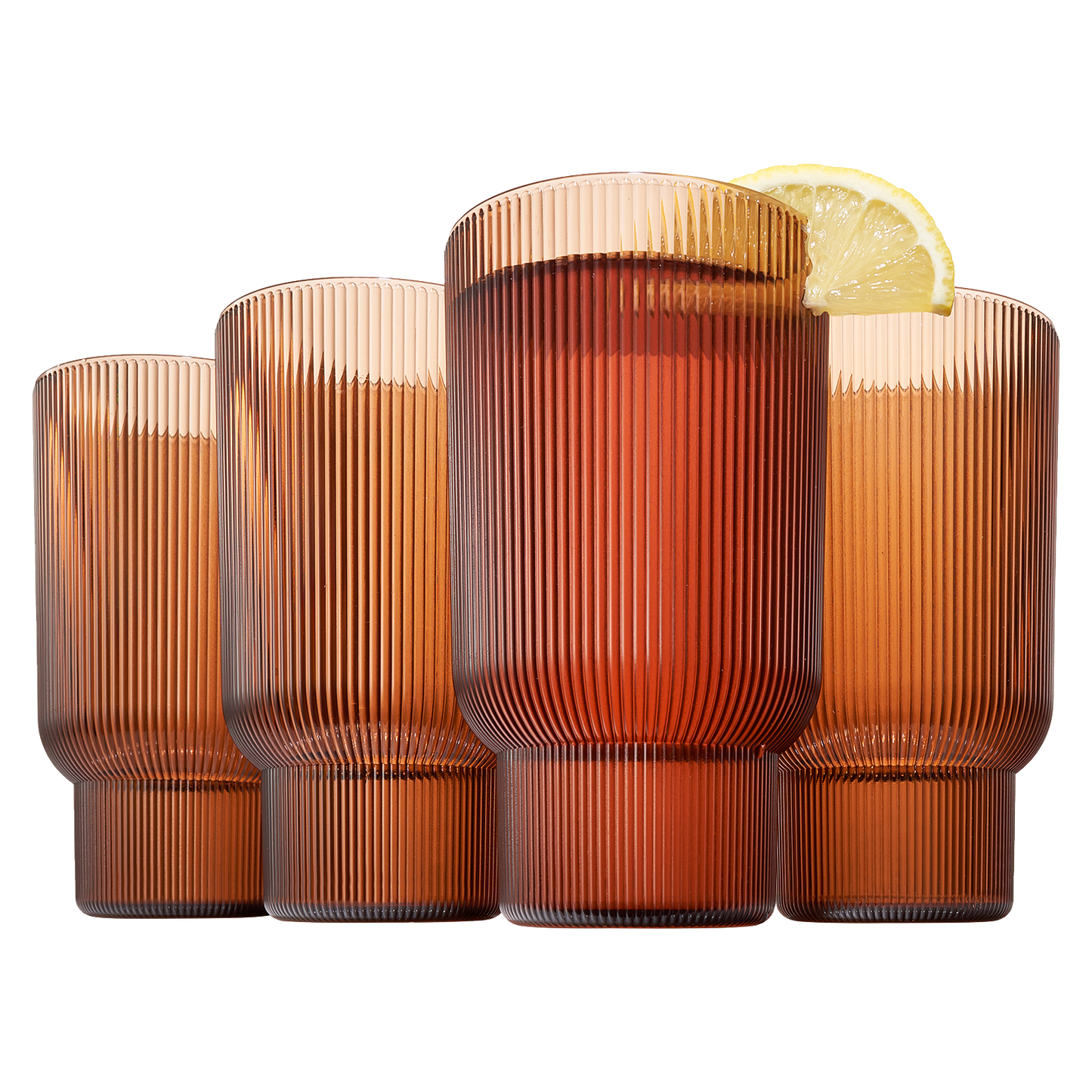 TEEK - Eze Acrylic Ribbed Highball Glassware Set HOME DECOR TEEK KS