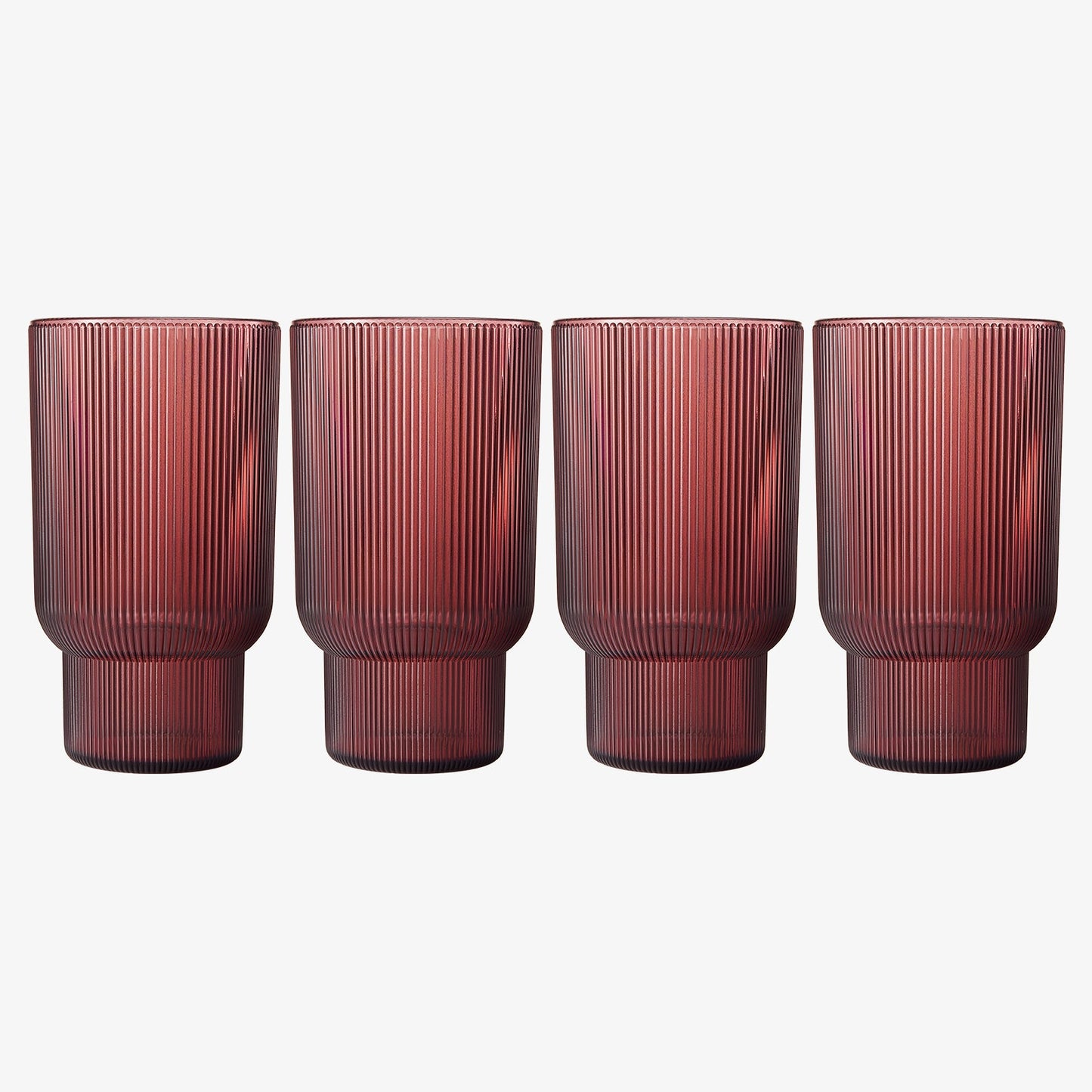 TEEK - Eze Acrylic Ribbed Highball Glassware Set HOME DECOR TEEK KS