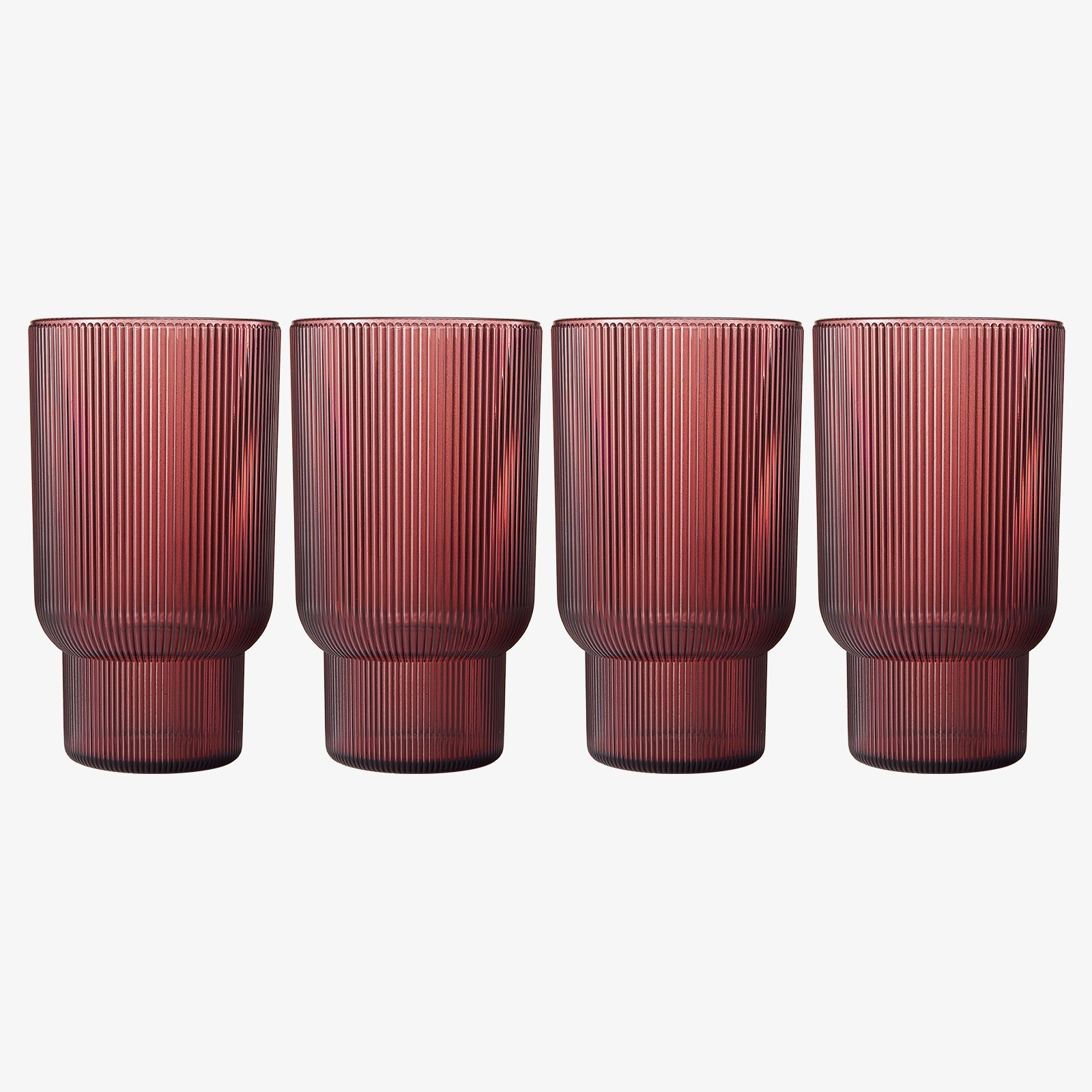 TEEK - Eze Acrylic Ribbed Highball Glassware Set HOME DECOR TEEK KS