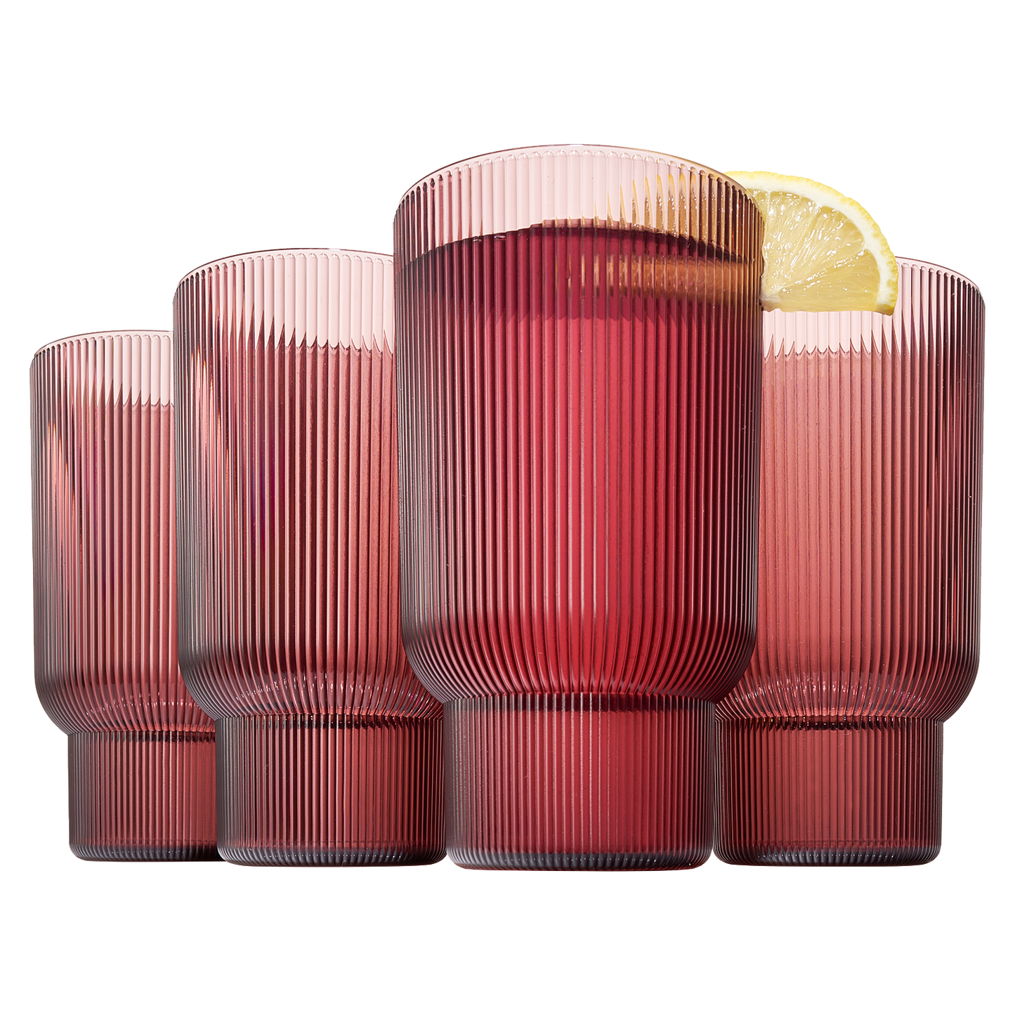 TEEK - Eze Acrylic Ribbed Highball Glassware Set HOME DECOR TEEK KS