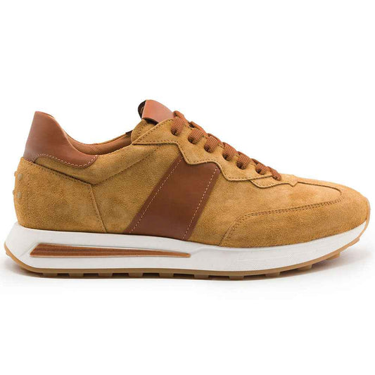 TEEK - 66-265-CGN ROXI Suede & Calfskin Sneaker, Cognac SHOES TEEK ZI 8.5 M